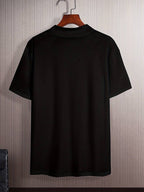 T-shirt Col Montant Avec Coupe Classique Pour Homme | Idéal Pour Les Tenues Décontractées Du Quotidien