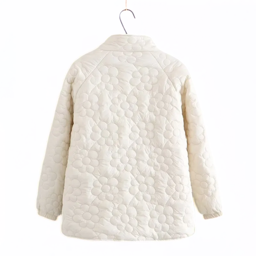 Manteau d’Hiver avec Motif Floral Pressé pour Femme | Idéal pour l’Hiver et l’Automne