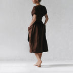 Robe Midi Portefeuille Avec Lien À Nouer Pour Femme | Idéale Pour Les Journées Décontractées