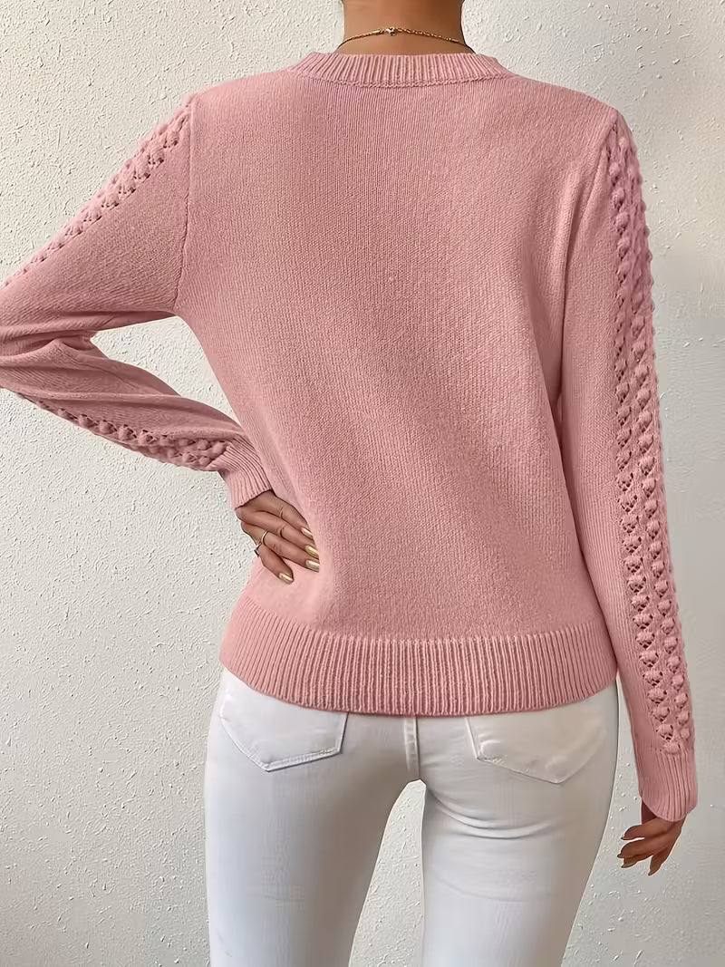 Pull à Manches Longues avec Détails en Dentelle pour Femme | Idéal pour un Usage Quotidien