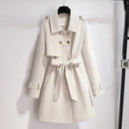 Trench-coat Avec Ceinture À La Taille Et Col À Revers Pour Femme | Idéal Pour Usage Quotidien Et Occasions Formelles