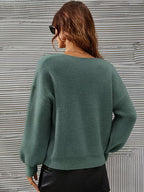 Pull À Col V Avec Coupe Ample Et Épaules Tombantes Pour Femme | Idéal Pour Toutes Les Saisons