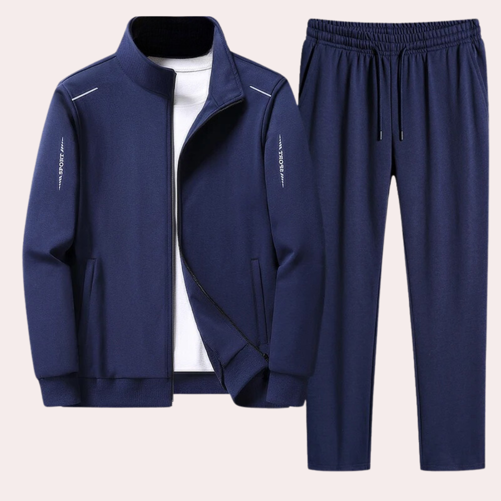 Ensemble Deux Pièces avec Veste Zippée et Pantalon pour Homme | Idéal pour Un Usage Quotidien