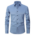 Chemise Homme Slim-Fit | Sans Repassage | Tissu Extensible Confort