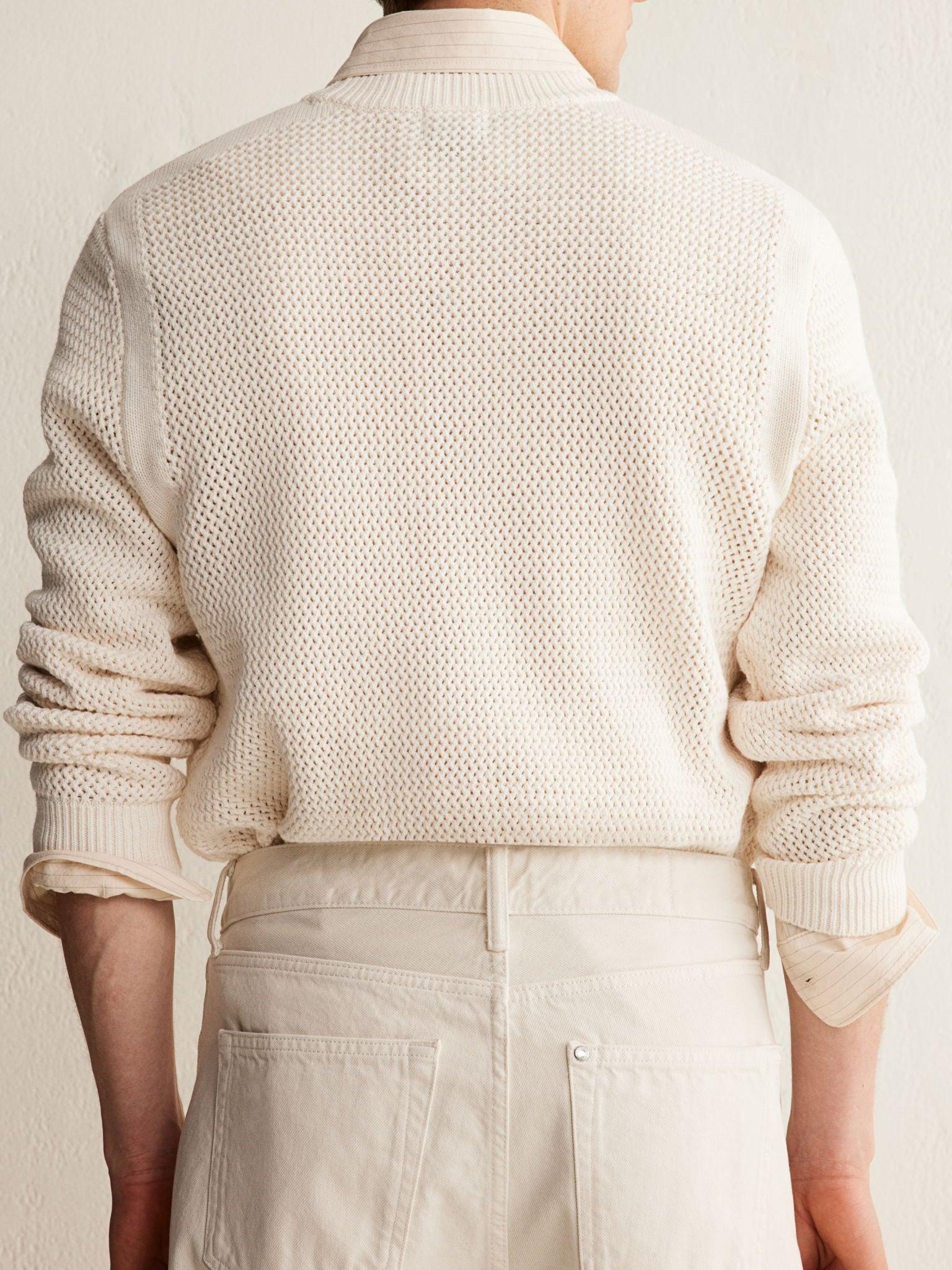 Pull pour Homme avec Col Rond et Motif Structuré | Idéal pour Toute l’Année