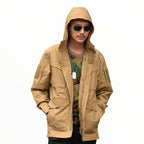 Blouson à Capuche avec Poches Multiples et Ajustement Latéral pour Hommes | Idéal pour l’Hiver