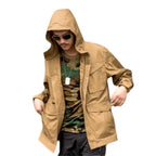 Blouson à Capuche avec Poches Multiples et Ajustement Latéral pour Hommes | Idéal pour l’Hiver