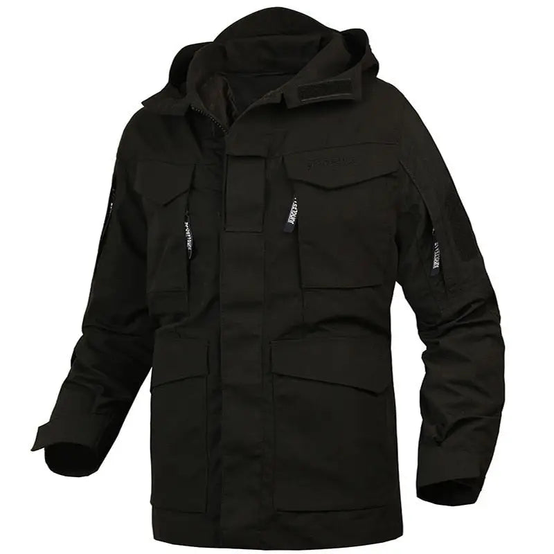 Blouson à Capuche avec Poches Multiples et Ajustement Latéral pour Hommes | Idéal pour l’Hiver