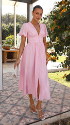 Robe Longue Fluide Avec Boutons Sur Le Devant Et Manches Longues Pour Femmes | Idéale Pour Toutes Les Saisons