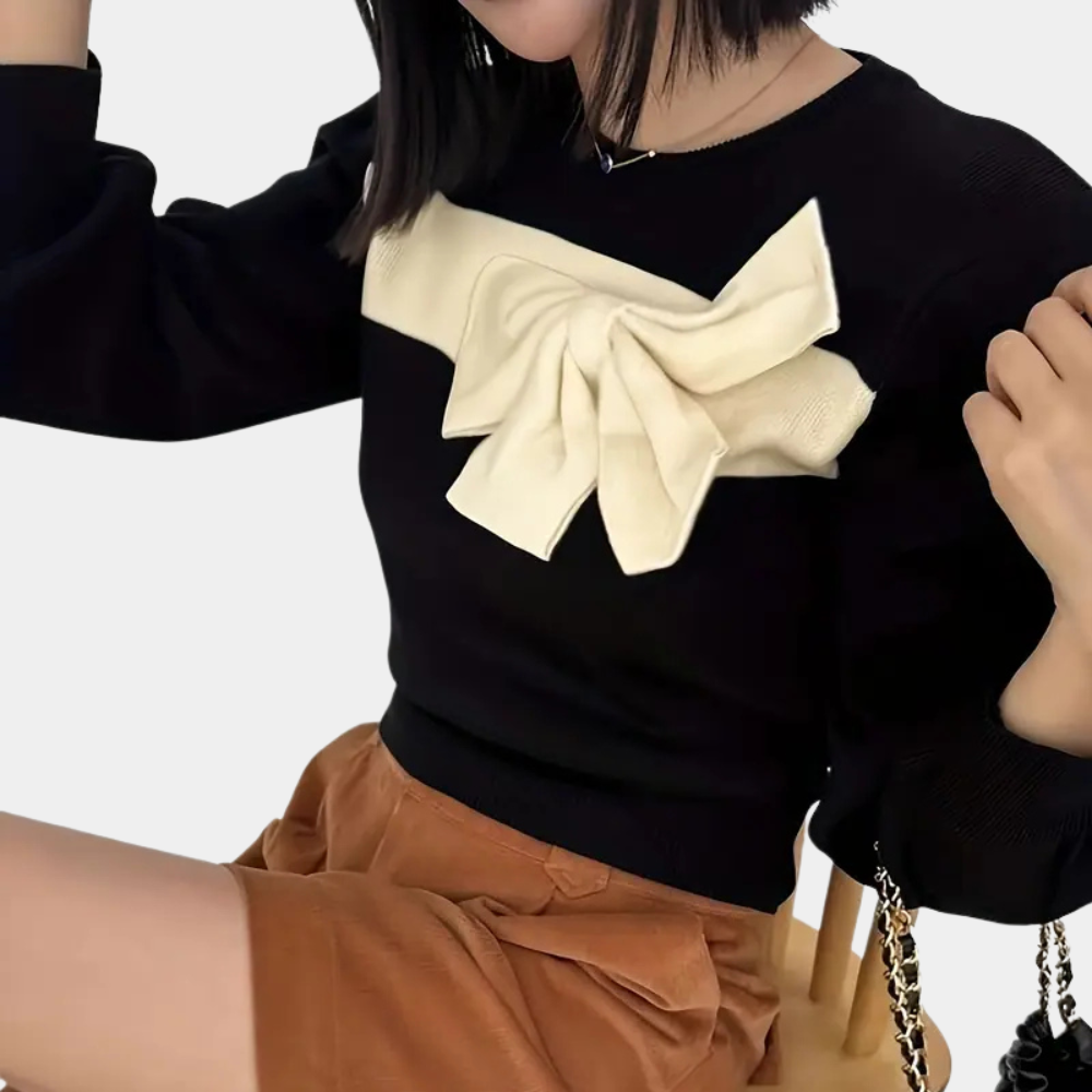 Pull En Maille Avec Détail Nœud Pour Femme | Idéal Pour La Superposition