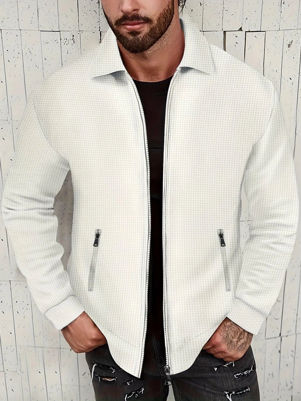 Veste Casual Uni Pour Homme | Idéal Pour Un Usage Quotidien