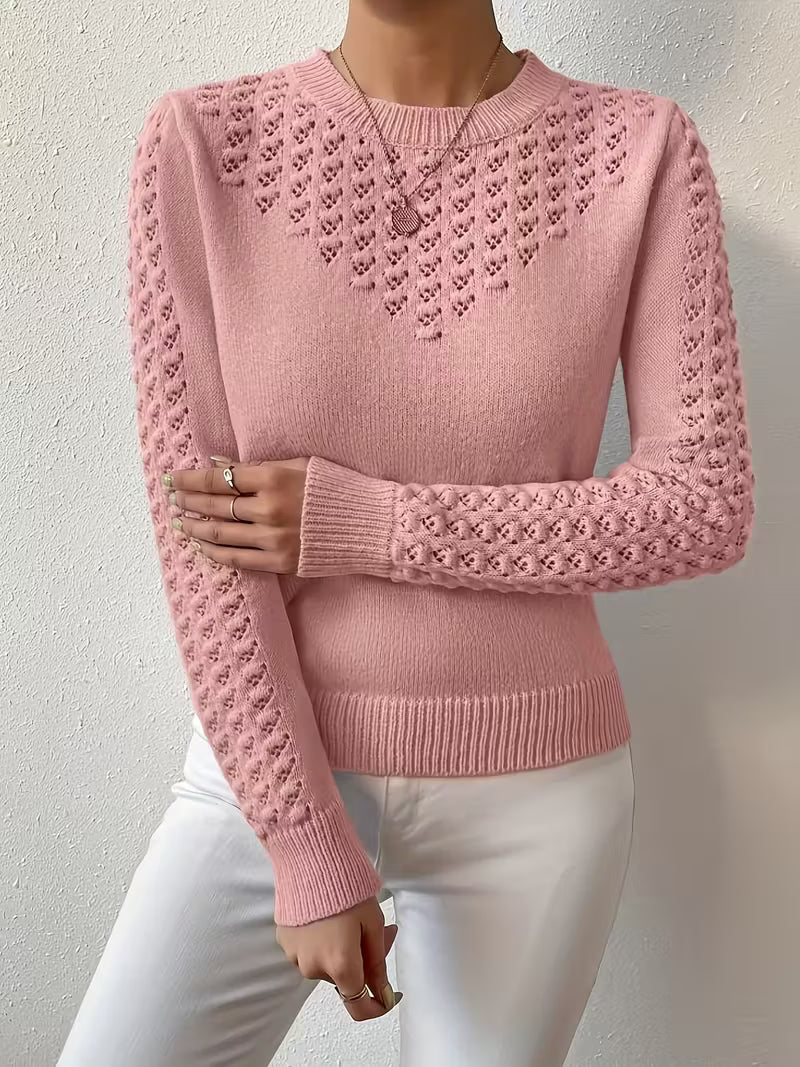 Pull à Manches Longues avec Détails en Dentelle pour Femme | Idéal pour un Usage Quotidien