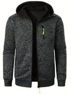 Veste Zippée À Capuche Avec Poches Multiples Pour Homme | Idéal Pour Usage Quotidien Et Activités Extérieures