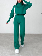 Ensemble Deux Pièces Avec Haut À Manches Longues Et Pantalon Pour Femmes | Idéal Pour Usage Quotidien Et Loisirs