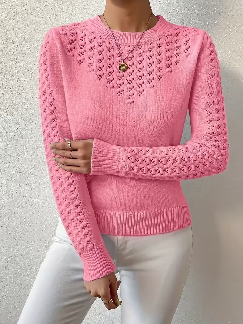 Pull à Manches Longues avec Détails en Dentelle pour Femme | Idéal pour un Usage Quotidien