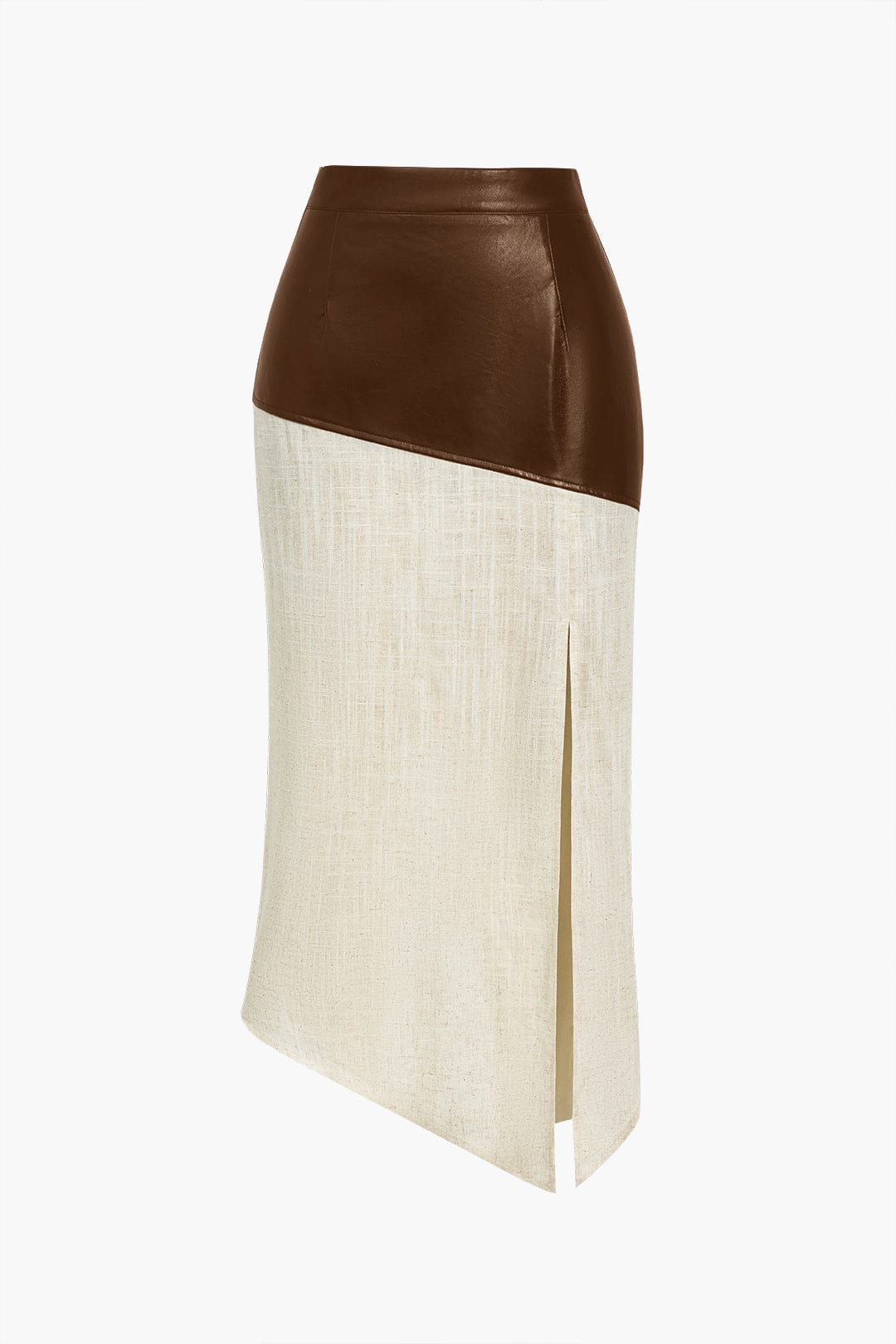 Jupe Midi Taille Haute Avec Fente Latérale Et Design Asymétrique Pour Femme | Idéale Pour Le Quotidien Et Les Occasions Planifiées