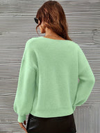 Pull À Col V Avec Coupe Ample Et Épaules Tombantes Pour Femme | Idéal Pour Toutes Les Saisons