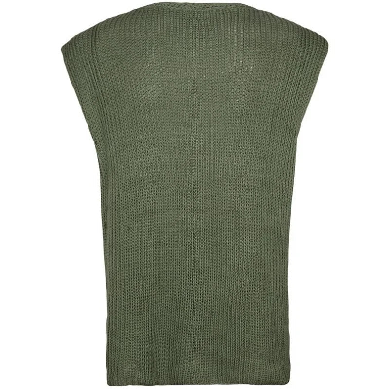 Pull Tricoté Sans Manches pour Hommes | Idéal pour la Superposition