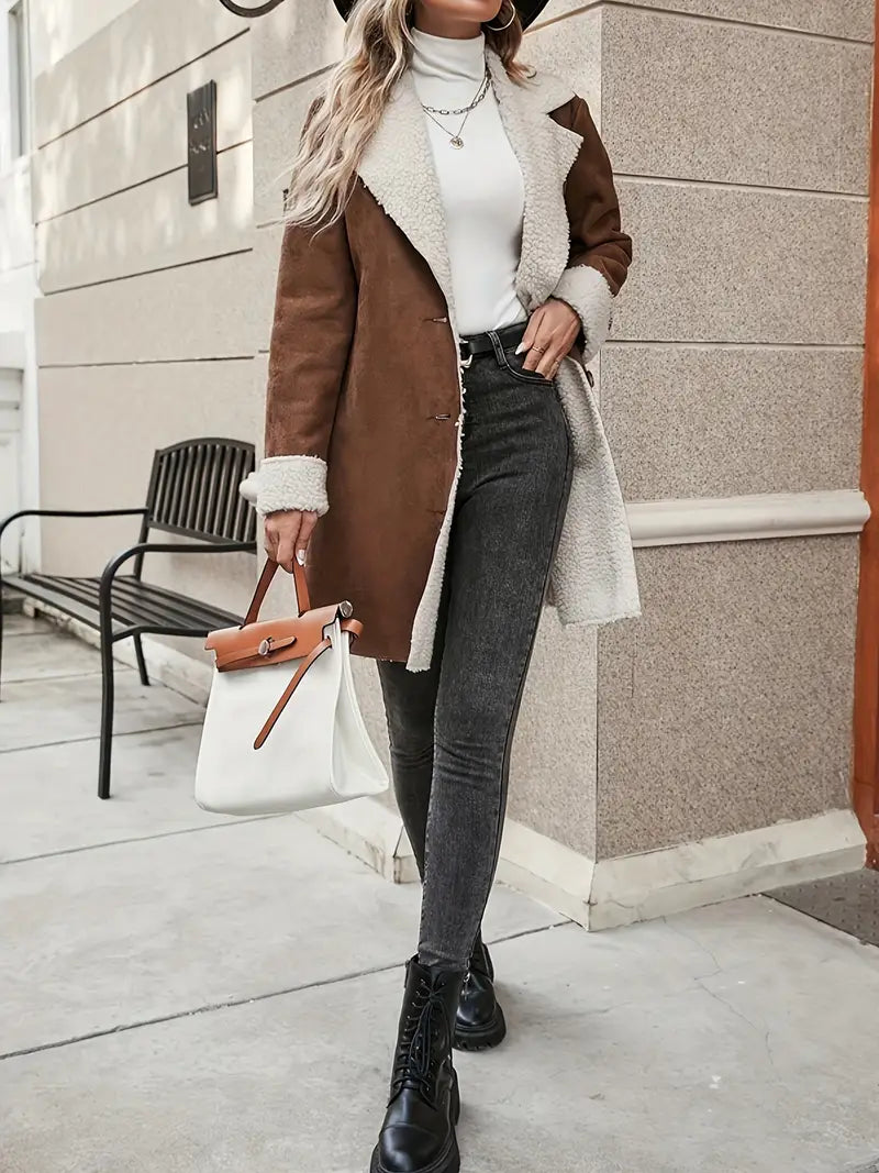 Manteau Double Face Avec Revers Pour Adultes | Idéal Pour L’Automne Et L’Hiver