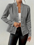 Veste À Motif Texturé avec Coupe Structurée pour Femme | Idéale pour Le Bureau