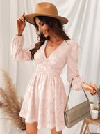 Robe À Manches Courtes Avec Col En V pour Femme | Idéale pour Toutes Les Occasions
