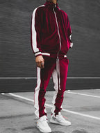 Ensemble de Survêtement pour Homme avec Veste Zippée et Pantalon Coordonné | Idéal pour les Loisirs et le Sport Léger