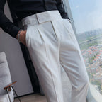 Pantalon Slim-Fit avec Coupe Ajustée pour Homme | Idéal pour le Travail et les Occasions Formelles