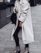 Manteau D’Hiver Long avec Col Montant Et Fermeture Boutonnée pour Femme | Idéal pour La Saison Froide