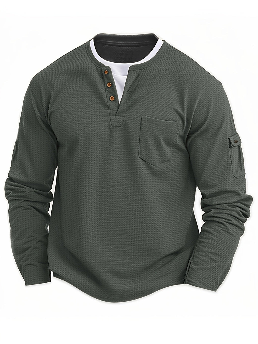 Polo À Manches Longues Avec Col À Boutons Et Poches Fonctionnelles Pour Homme | Idéal Pour Le Quotidien Et Les Occasions Décontractées