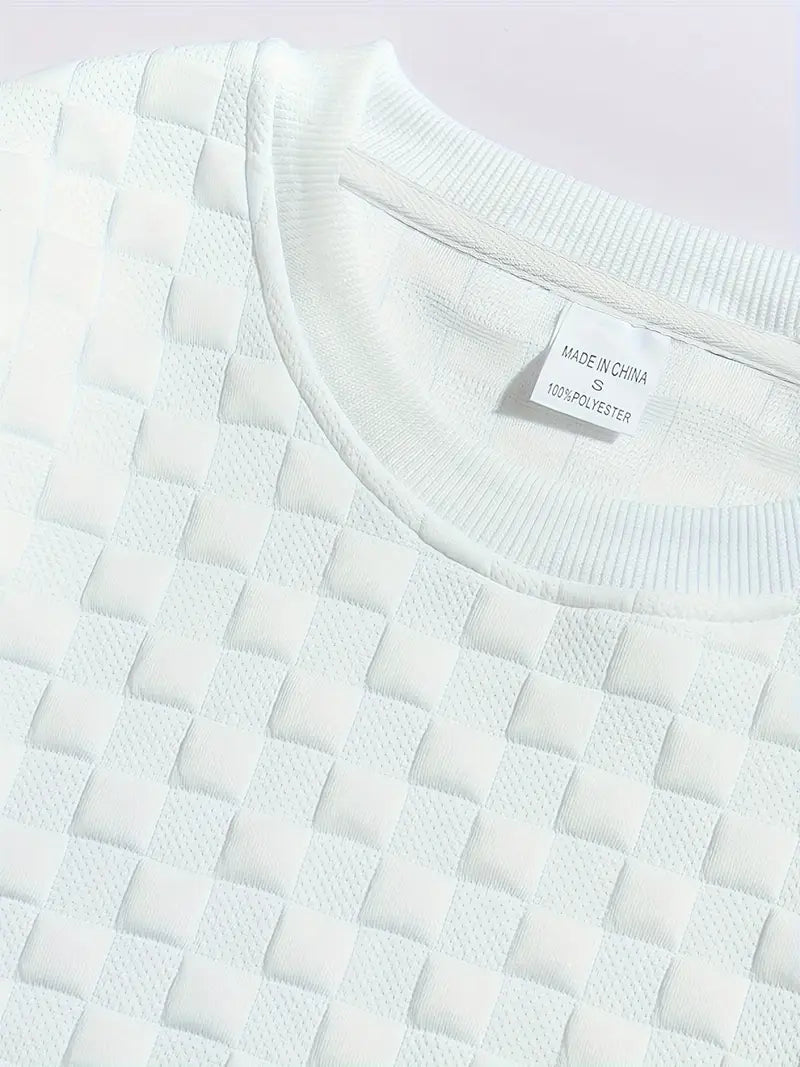 Sweatshirt À Motif Texturé Avec Coupe Décontractée Pour Adultes | Idéal Pour Toutes Saisons