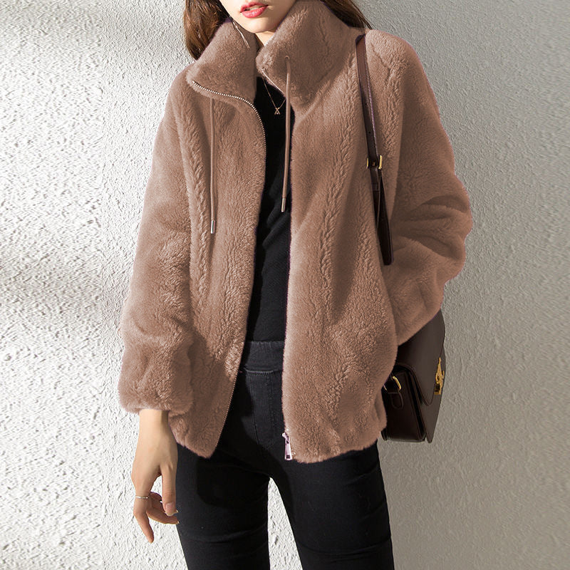 Veste Courte avec Col Montant Et Fermeture Zippée pour Femme | Idéale pour L’Hiver