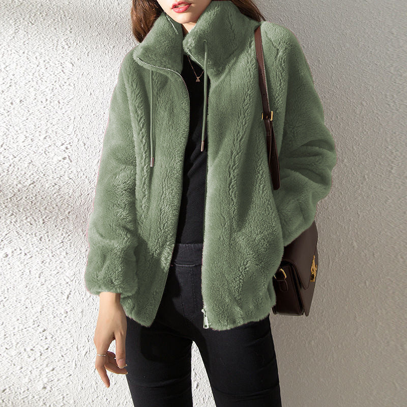 Veste Courte avec Col Montant Et Fermeture Zippée pour Femme | Idéale pour L’Hiver