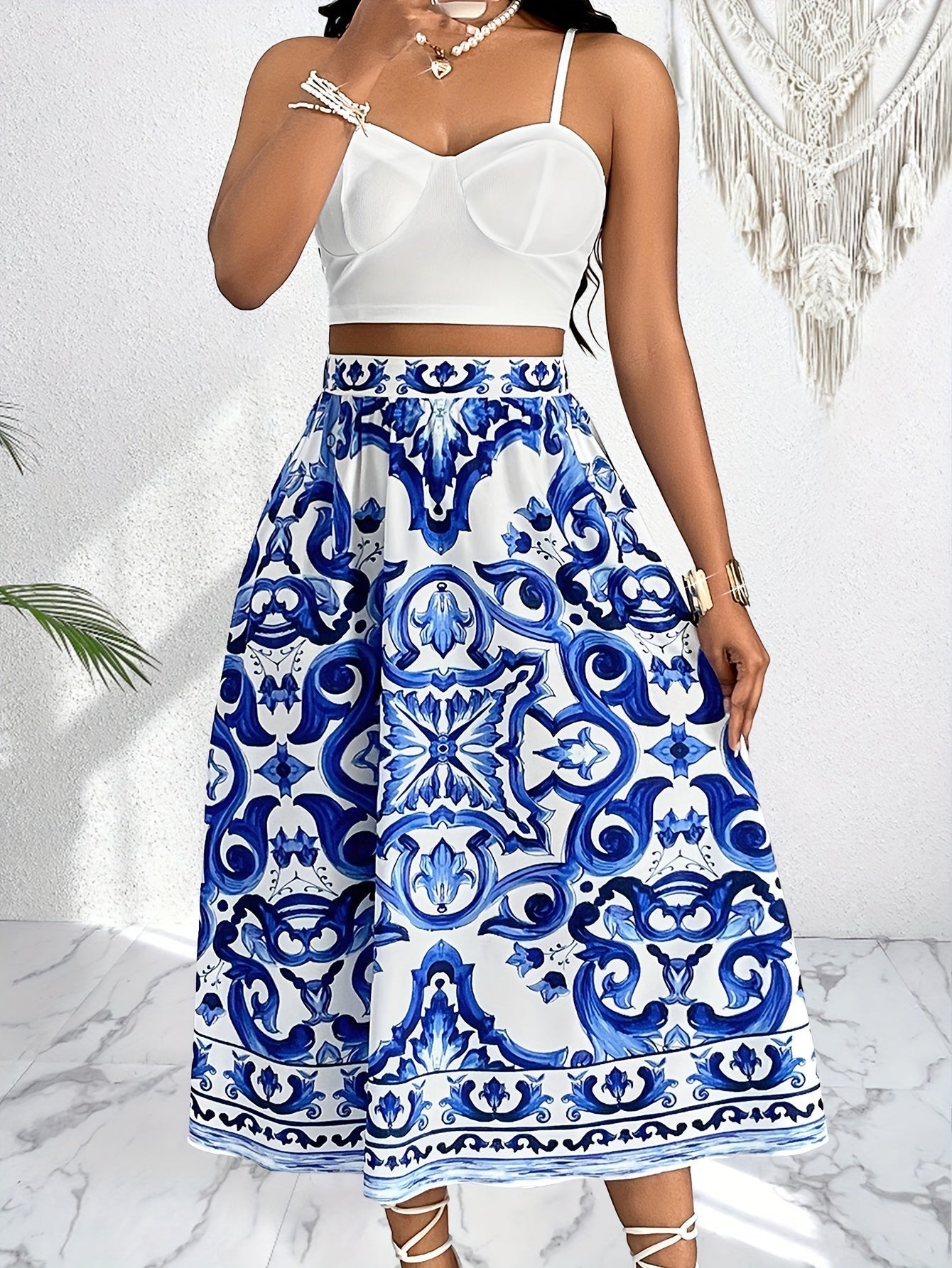 Ensemble d’Été Coordonné Deux Pièces Pour Femme | Idéal Pour Usage Quotidien et Activités Estivales