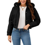 Veste Matelassée Avec Capuche Et Fermeture Zippée Pour Femme | Idéale Pour La Saison Froide
