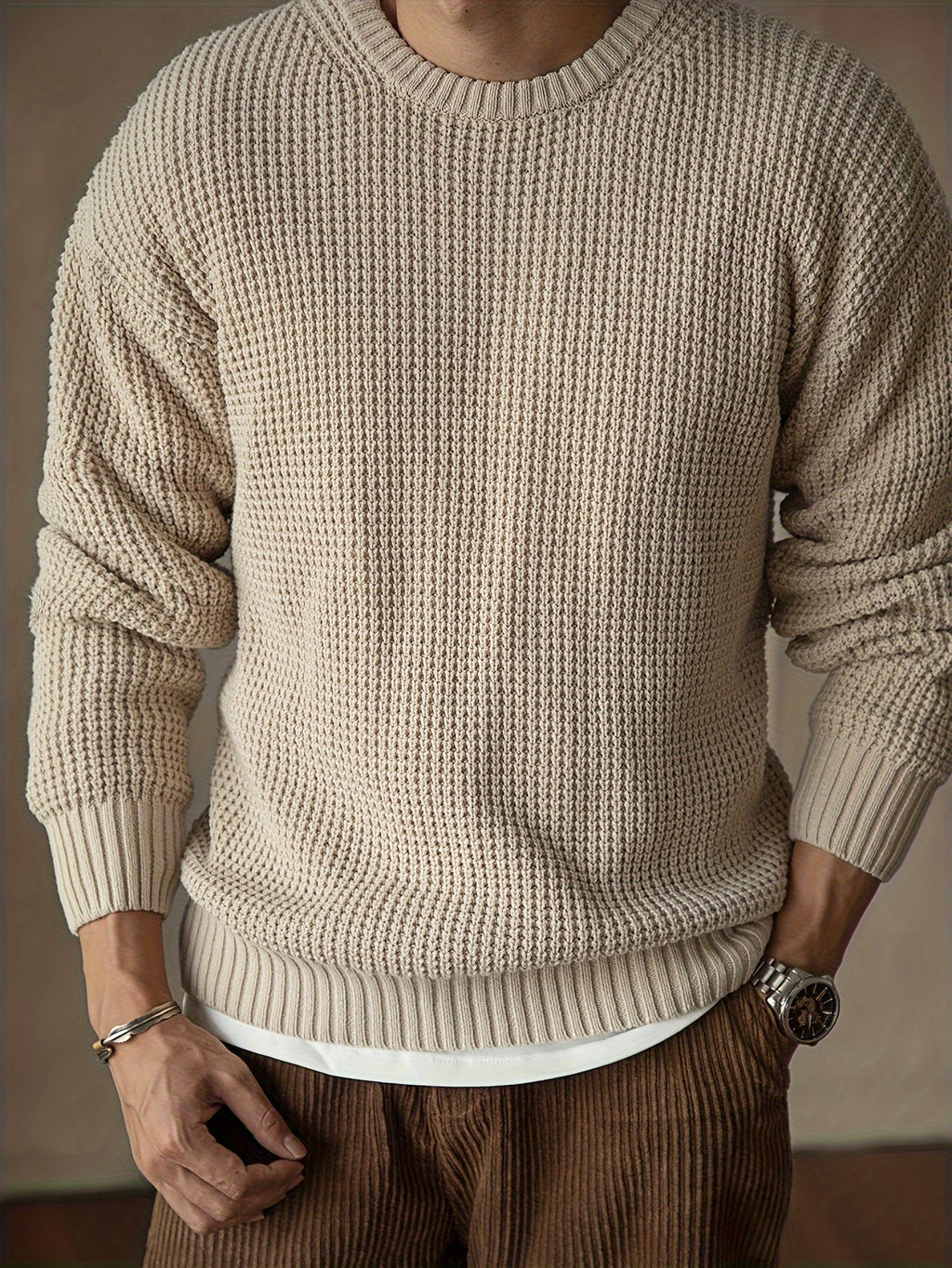 Pull Avec Motif Tricoté Texturé Pour Adultes | Idéal Pour Un Usage Quotidien
