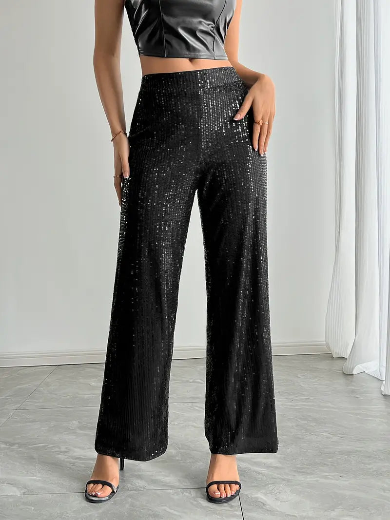 Pantalon Large À Paillettes Pour Femmes | Idéal Pour Des Occasions Spéciales