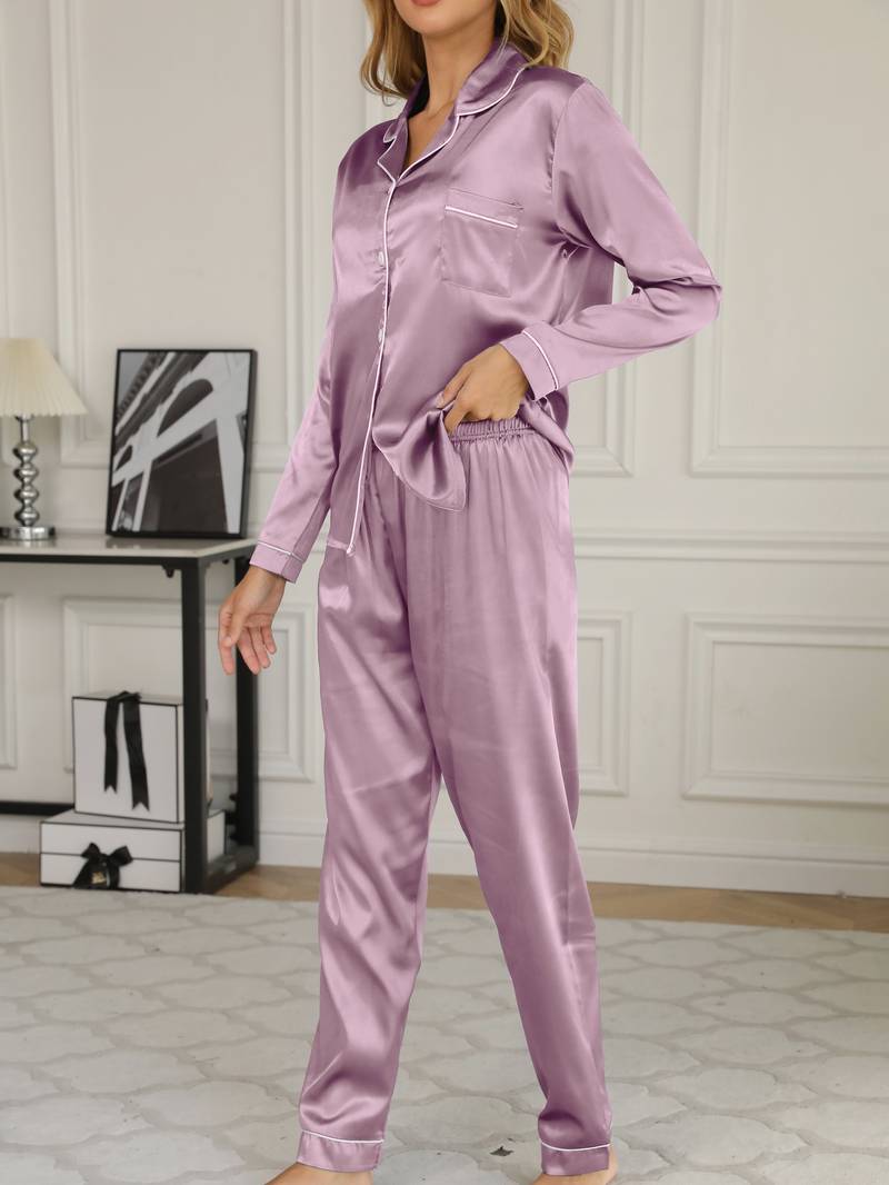 Ensemble De Pyjama avec Col À Revers pour Adolescents | Idéal pour Toutes Les Saisons