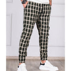 Pantalon Long à Carreaux pour Homme | Idéal pour le Bureau ou les Sorties Décontractées