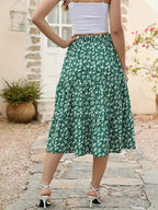 Jupe Évasée à Imprimé Floral avec Poches pour Femme | Idéale pour le Printemps et l'Été