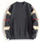 Pull À Manches Longues Avec Motif Rayé Sur Les Manches Pour Hommes | Idéal Pour Un Usage Quotidien