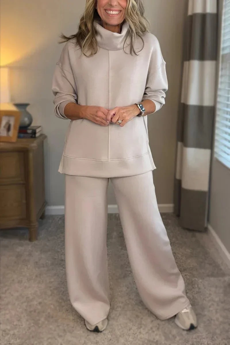 Ensemble Deux Pièces en Maille avec Top et Pantalon pour Femme | Idéal pour un Usage Quotidien