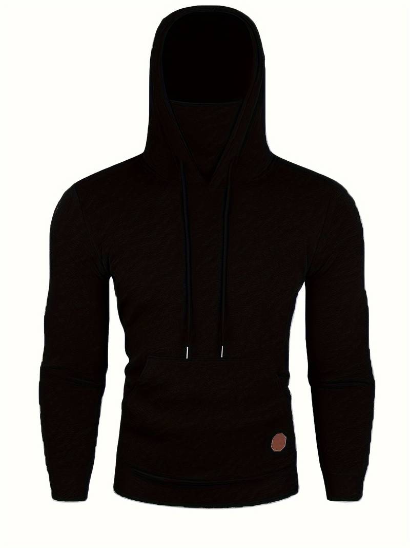 Sweat À Capuche Avec Masque Intégré Et Manches Longues Pour Homme | Idéal Pour Un Usage Quotidien