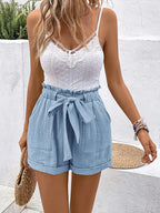 Ensemble Avec Débardeur Sans Manches Et Short Taille Haute Pour Femme | Idéal Pour Les Sorties Estivales