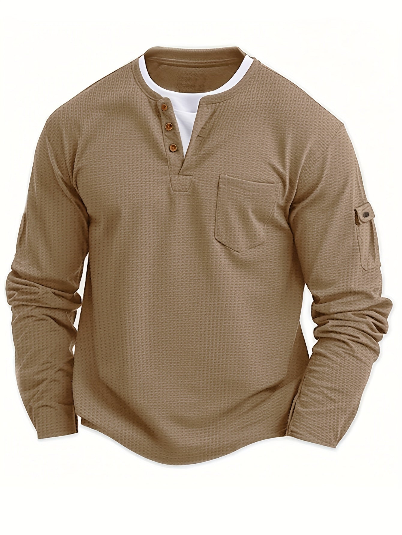 Polo À Manches Longues Avec Col À Boutons Et Poches Fonctionnelles Pour Homme | Idéal Pour Le Quotidien Et Les Occasions Décontractées