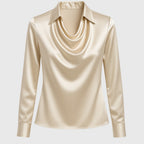 Blouse Fluide Pour Femme Avec Col Plissé | Idéal Pour Un Usage Quotidien