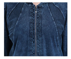 Sweat À Capuche Effet Denim pour Femme Grande Taille | Idéal pour L’Automne