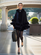 Cape-Manteau Oversize avec Capuche pour Femmes | Idéal pour l’Automne et l’Hiver