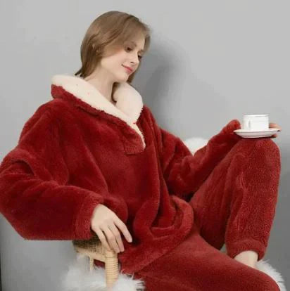 Pyjama Deux Pièces Doux à Coupe Ample pour Femme | Idéal pour les Soirées à la Maison