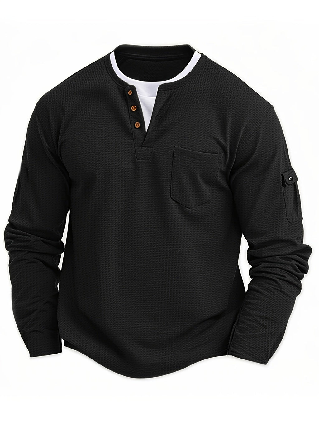 Polo À Manches Longues Avec Col À Boutons Et Poches Fonctionnelles Pour Homme | Idéal Pour Le Quotidien Et Les Occasions Décontractées