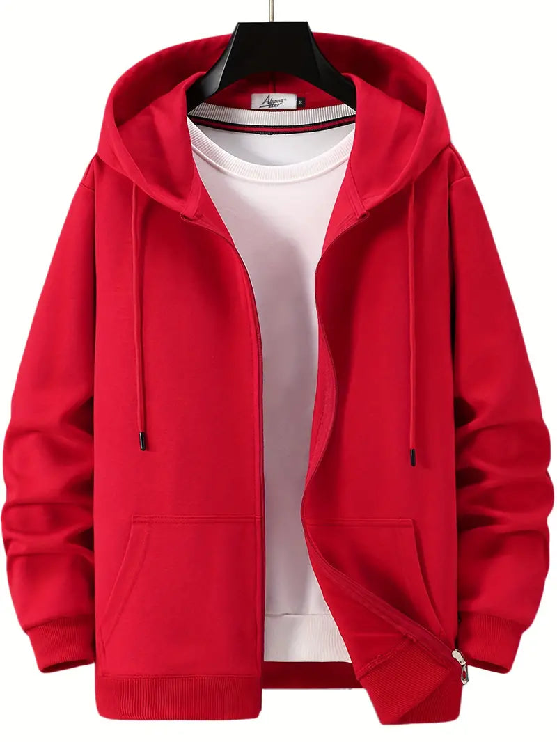 Sweat À Capuche Zippé Avec Cordon Pour Hommes | Idéal Pour L’Automne